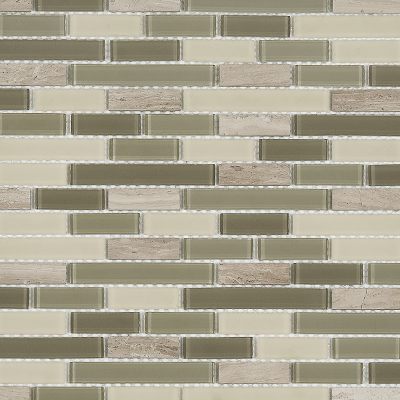 FTEL04 FAWN MARBLE/GLASS STAGGERED