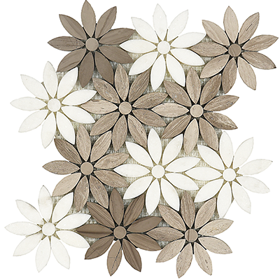 FTFL034H GREY COMBO FLOWER DESIGN